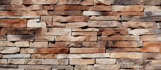 Stone bricks used for wall decoration Natural stone wall texture Walls made of stone or marble Decorative use for walls or fences