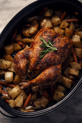 roasted chicken with potatoes