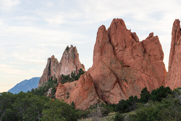 Garden of the Gods at sunset on a fall evening in Colorado Springs, CO