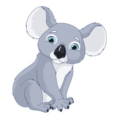 Cartoon vector illustration of koala