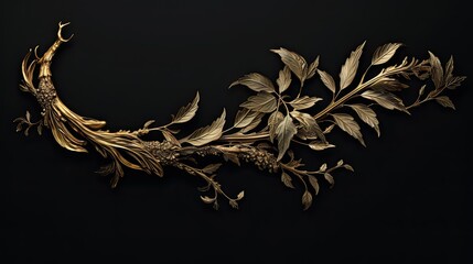  A noble design of black velvet with a solitary gold leaf in one corner. Condolences, funeral announcement, farewell. 