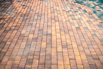 Texture of the road surface, paving slabs.