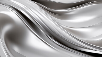 Abstract silver background with smooth lines. 
