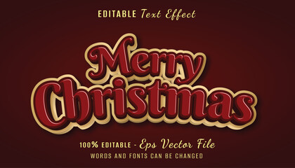 merry christmas 3d text effect design