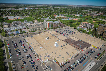 Aerial of the Nutana Suburban Centre Neighborhood in Saskatoon