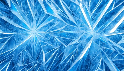 Abstract texture of bright ice crystals, blue fresh tone.