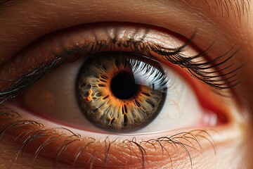 Fototapeta premium Stunning close up intricate details and beauty of a human eye. Generative AI