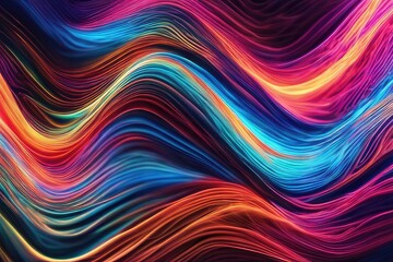 multicolored glowing waves abstract background texture modern neon background line light abstract