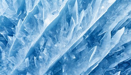 Abstract texture of bright ice crystals, blue fresh tone.