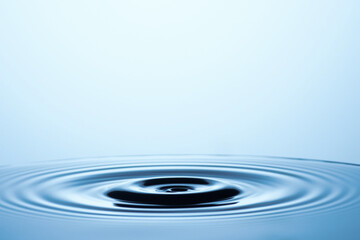 water drop splash. water drop falling . For use as a background for displaying products.