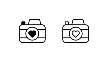 Camera icon design with white background stock illustration