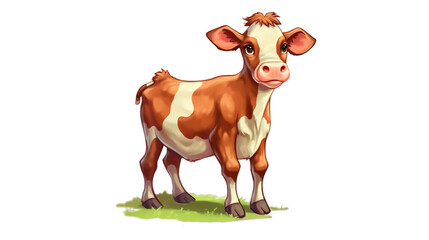 cow isolated on Transparent background, Generative ai