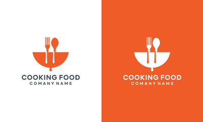Cooking utensil logo design concept, chef logo template vector