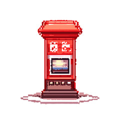 post office , pixel art, rpg game, rpg maker, restaurant 