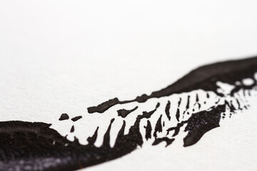 Extreme close up of acrylic paint texture