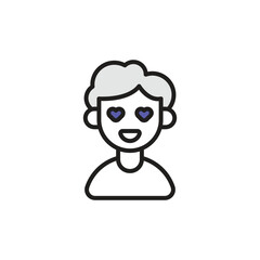 Love icon design with white background stock illustration