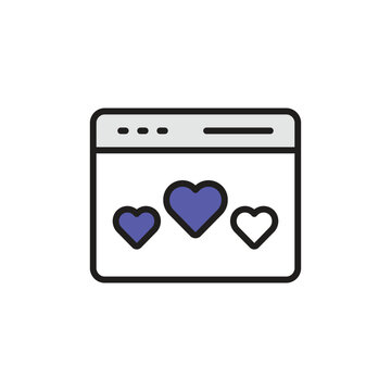 Love web icon design with white background stock illustration