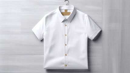 Basic mockup white blank of a formal shirt against basic background