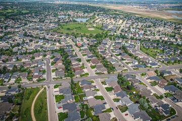 Aerial of the Lakewood Suburban Centre Neighborhood in Saskatoon