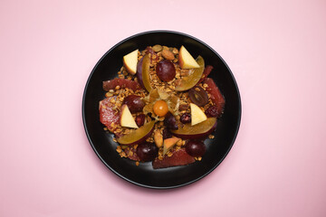 Hearty breakfast, healthy food, beautiful presentation of food. Food photography.