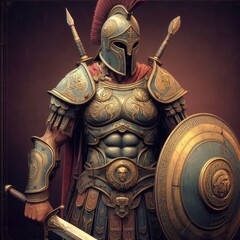 Roman gladiator illustration background