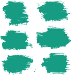 Blue ink brush illustration set