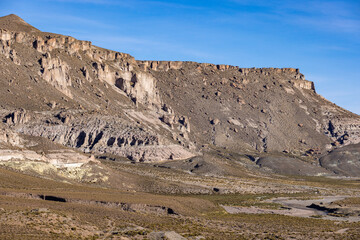 Traveling the famous Ruta40 in the scenic Argentinian highlands - fantastic views while driving through colorful and remarkably shaped mountains and watching wildlife in high altitude in South America