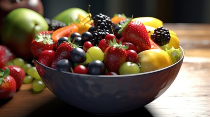 a bowl fruits