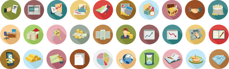 Vector icon pack free download. Finance icon vector