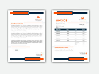 An elegant and creative design for a corporate business's invoice letterhead.