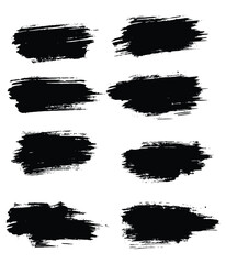 Dirty distress black color texture brush stroke banner