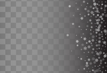 White Snowflake Vector Transparent Background.