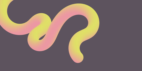 3D colorful arches. Liquid geometric shapes. Abstract vector design elements. suitable for web banner and walpaper design.