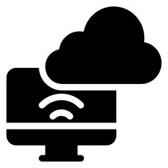 Storage database icon symbol vector image. Illustration of the cloud storage management design image
