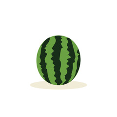 Cartoon fresh green open watermelon half, slices and triangles. Red watermelon piece with bite. Sliced cocktail water melon fruit vector set. Illustration of watermelon freshness nature