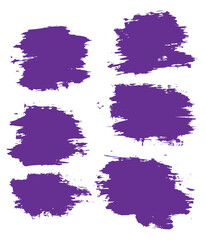 Abstract purple color grunge paint stripe banner set