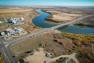 Aerial of the Marquis Industrial Neighborhood in Saskatoon