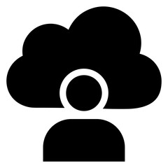 Storage database icon symbol vector image. Illustration of the cloud storage management design image