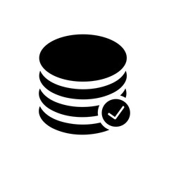 Storage database icon symbol vector image. Illustration of the cloud storage management design image