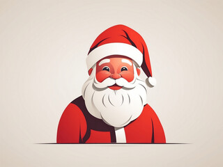 Simple Santa illustration, Simple Santa emoji, Simple Santa logo, Simple Christmas Logo, minimalist Santa logo, Santa vector(Generative Ai)