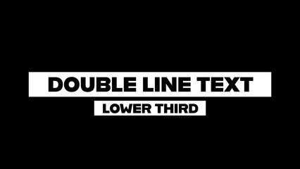 Modern Auto Scaled Lower Thirds Title Intro