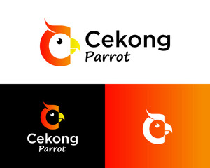 Letter C monogram parrot head logo design.

