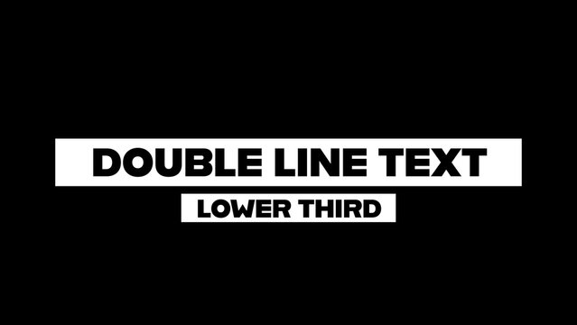 Modern Auto Scaled Lower Thirds Title Intro