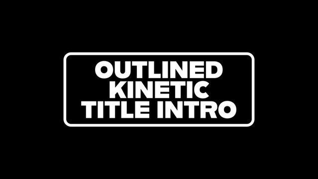 Simple Lines Modern Kinetic Intro Title
