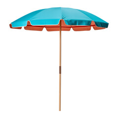 Beach umbrella isolated on white