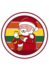 santa claus and gifts for new year