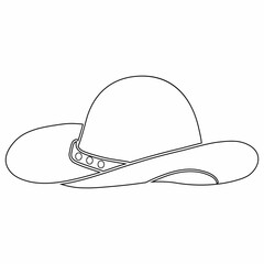 
Cowboy hat drawing decoration design.