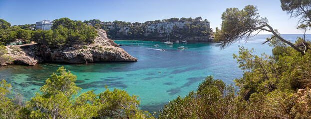 Bay of Cala Galdana at south coast of Menorca (Balearic Islands)