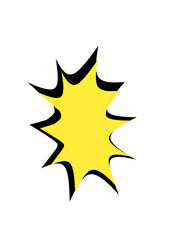 yellow and  black callout shapes transparent background