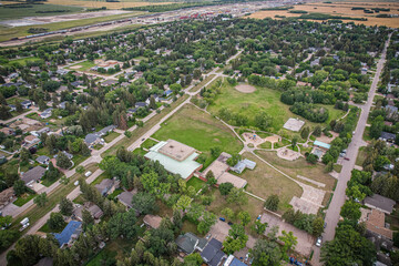 Aerial of the Montgomery Place Neighborhood in Saskatoon